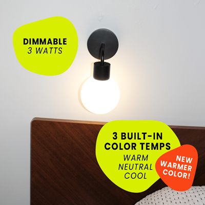 PopLight glowing on wall